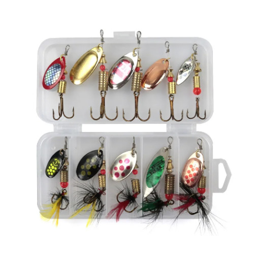 10pcs spinners fishing - spinners,