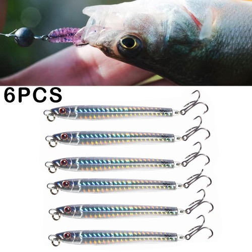 6pcs sea fishing minnow - minnow, metal