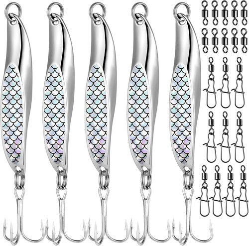 5pcs metal spinner - lure, 7cm