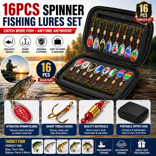 16pc quality spinners spinning - quality,