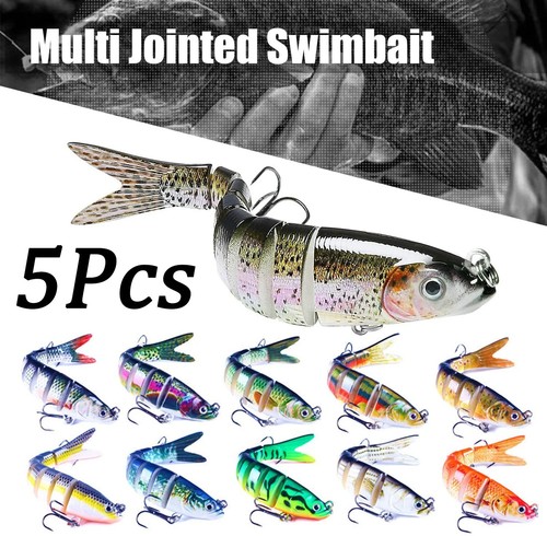 5pcs multi jointed swimbait - multi,