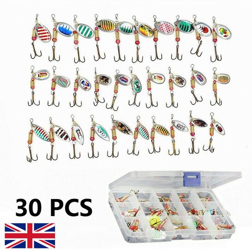 30x metal spinners fishing - metal,