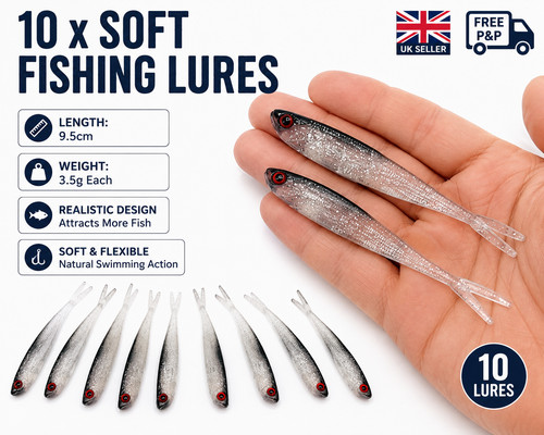 Soft fishing lures - 10,