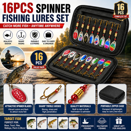 16pc quality spinners spinning - 16pc,
